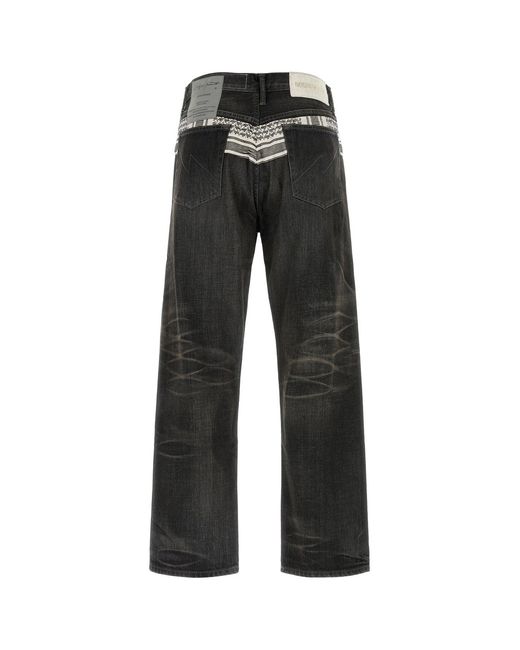 Yohji Yamamoto Black Mid Rise Jeans for men