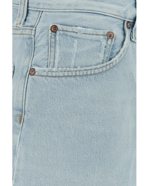 Agolde Blue Denim Ramona Bermuda Shorts