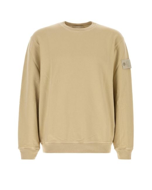 Stone Island Natural Stretch Cotton Sweatshirt for men