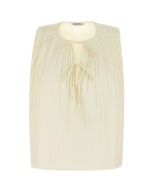 Amotea Natural Cream Cotton Akiko Top
