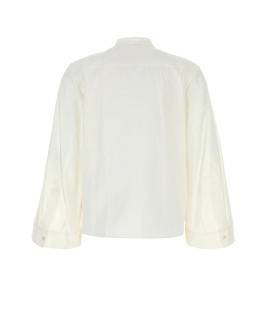 Tory Burch White Stretch Poplin Shirt
