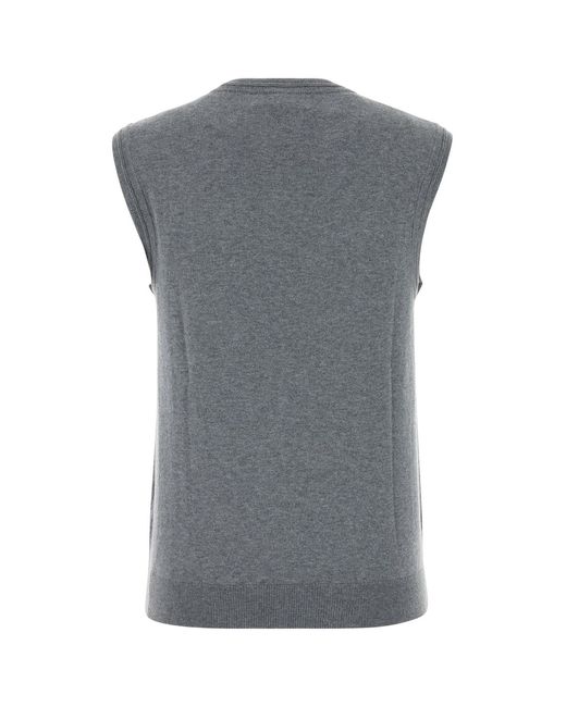 Lisa Yang Gray Grey Cotton Blend Agna Vest