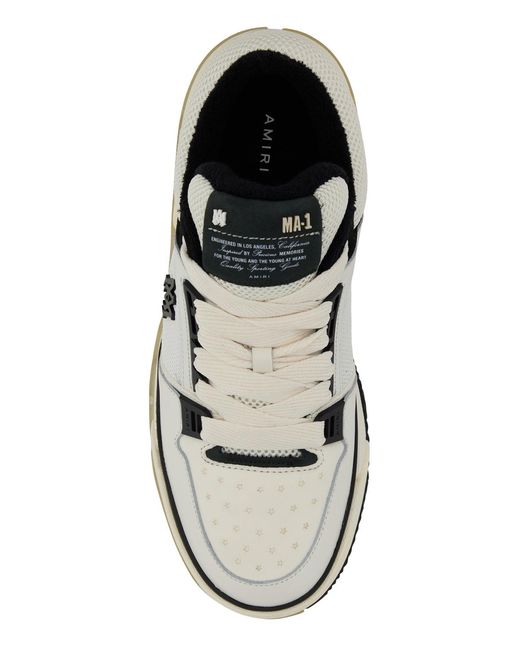Amiri White Premium Leather Ma-1 Sneakers for men