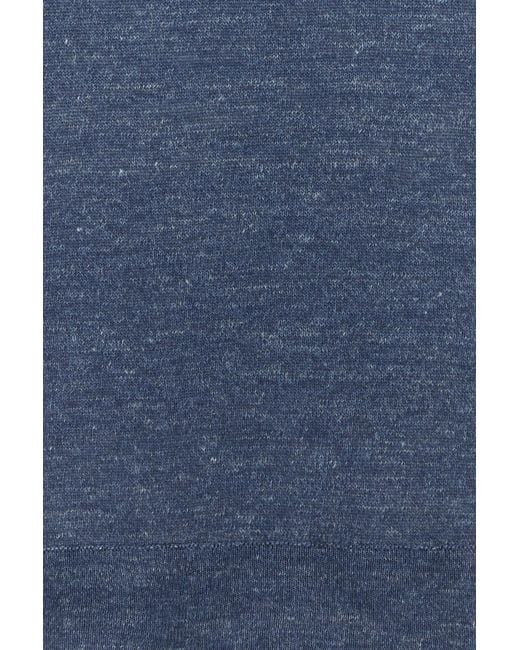 Brunello Cucinelli Blue Crew Neck T-Shirt for men