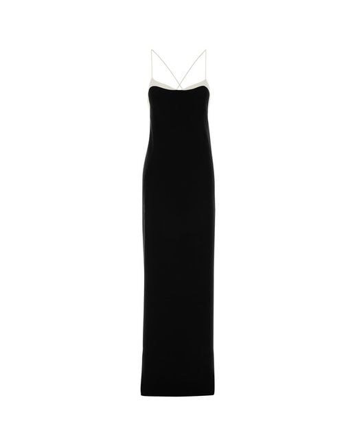 Tom Ford Black Stretch Georgette Long Dress