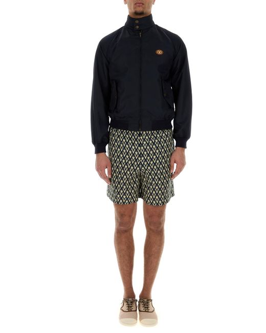 Valentino Garavani Navy Blue Nylon Jacket for men