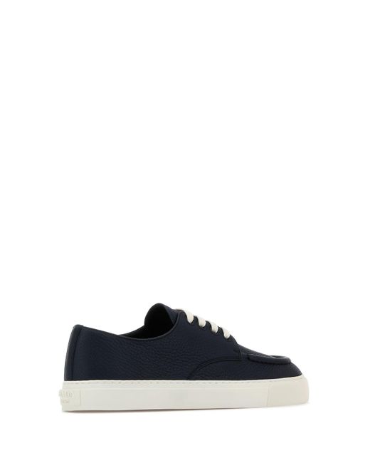 Sneakers in pelle blu navy di Prada in Blue da Uomo