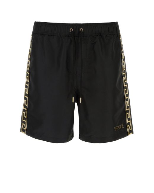 Versace Black Polyester Swimming Shorts for men