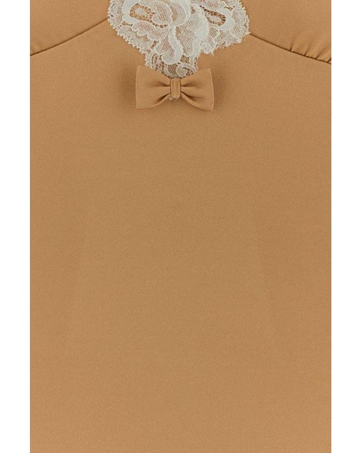 Chloé Brown Skin Pink Stretch Nylon Bodysuit
