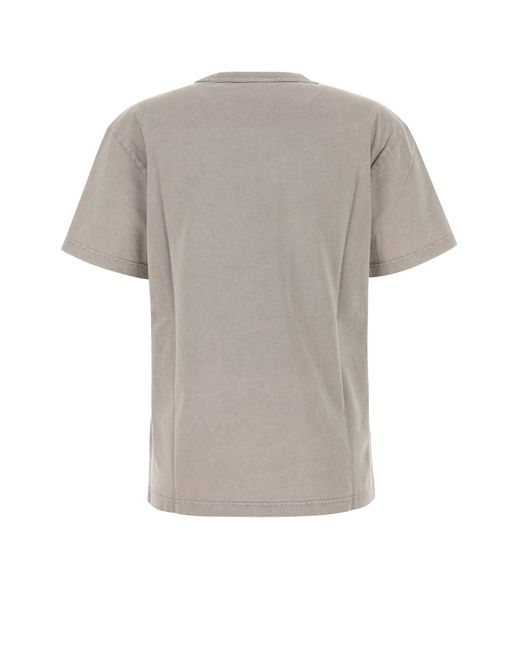 SHORT SLEEVE TEE WITH BLADE LOGO di T By Alexander Wang in Gray