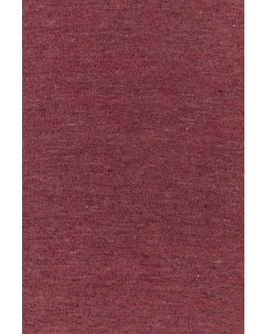 Brunello Cucinelli Red Solid Crew Neck Polo for men