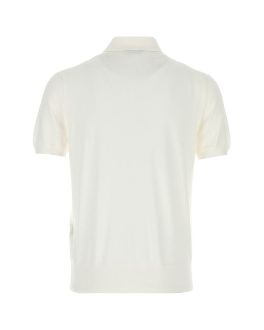 Tom Ford White Solid Shirt Collar Polo for men