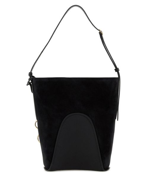 Alaïa Black Suede Bucket Bag