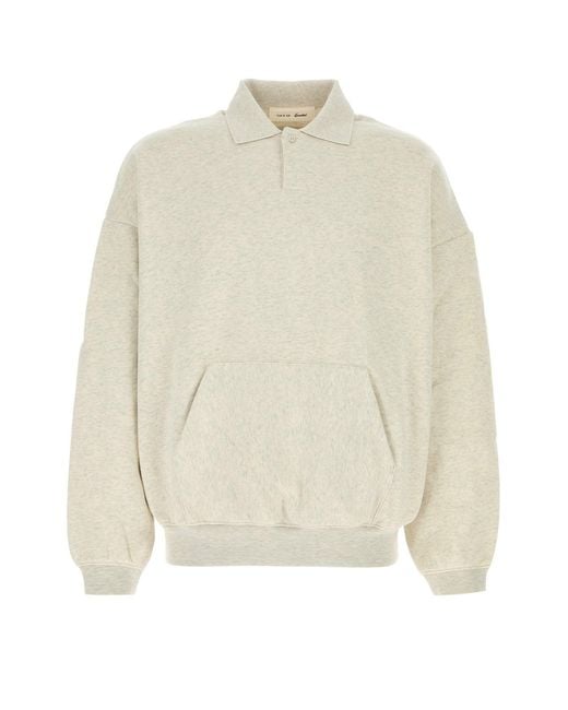 Fear Of God White Signature 90's Polo Sweatshirt