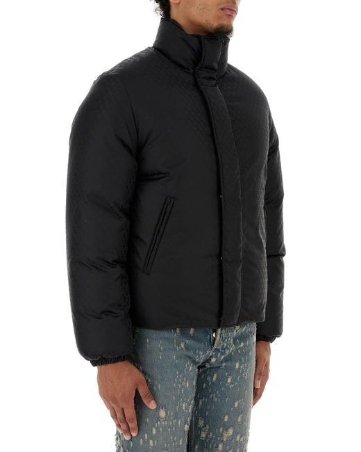McQueen Black Nylon Down Jacket for men