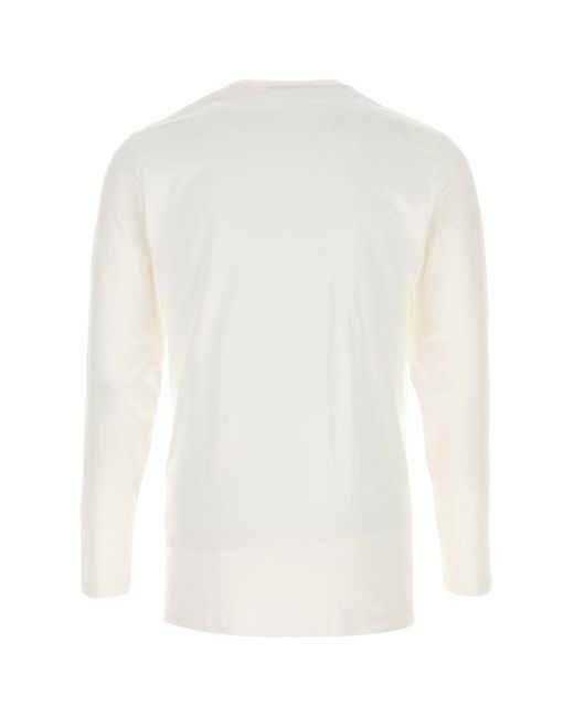 T-shirt in cotone stretch bianco di Tom Ford in White da Uomo