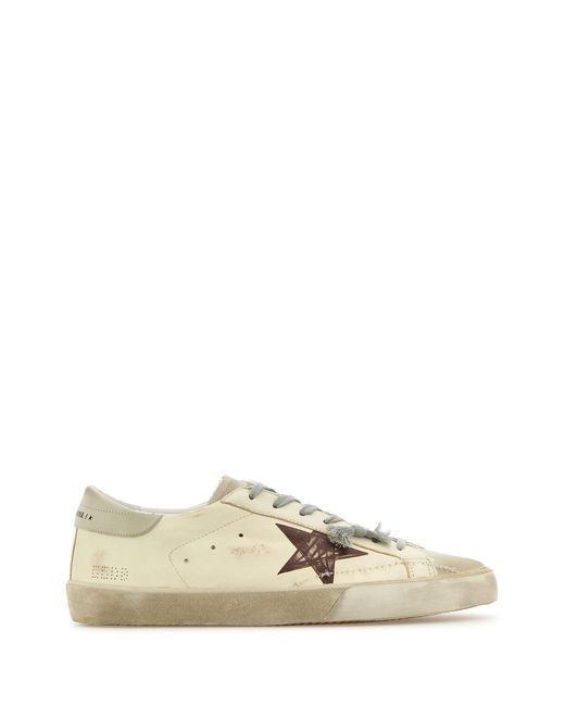 Golden Goose Deluxe Brand Multicolor Ivory Leather Superstar Sneakers for men
