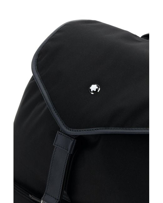 Montblanc Black Canvas Backpack for men