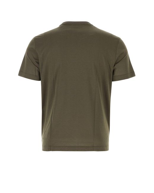 Brioni Green Army Silk Blend T-Shirt for men