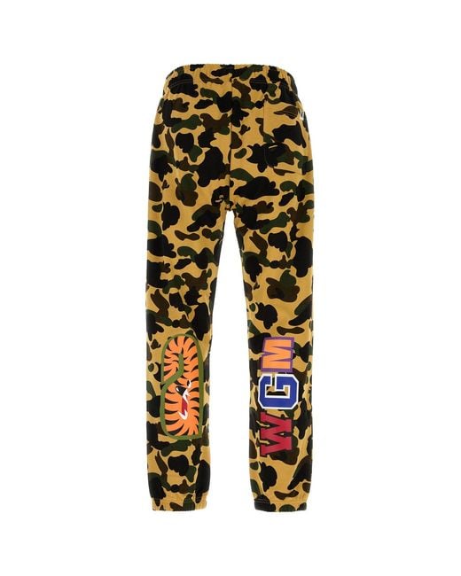 A Bathing Ape Multicolor Printed Cotton joggers for men