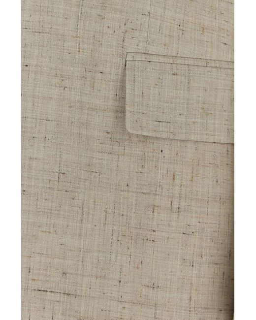 Moschino Natural Textured Notched Lapel Jacket