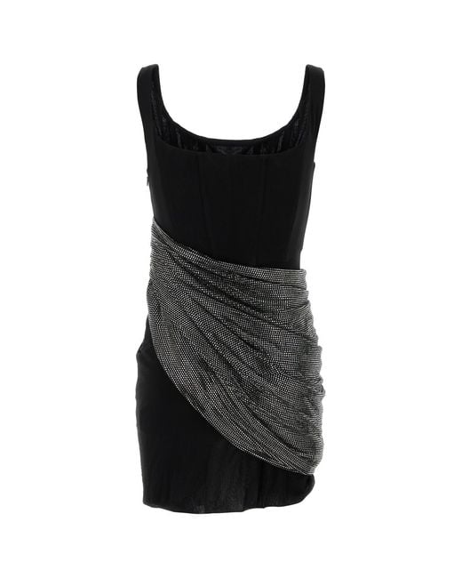 GIUSEPPE DI MORABITO Black Viscose Mini Dress