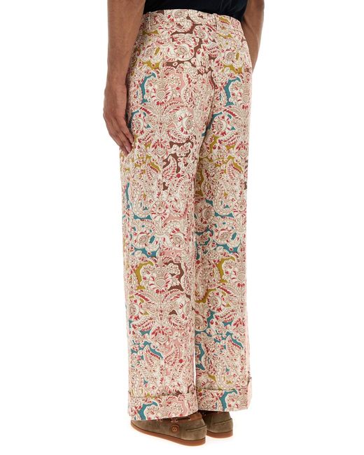 Valentino Garavani Natural Printed Hemp Pant for men