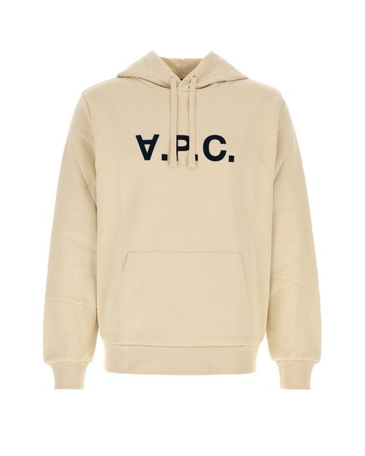 A.P.C. Natural Sand Stretch Cotton Sweatshirt
