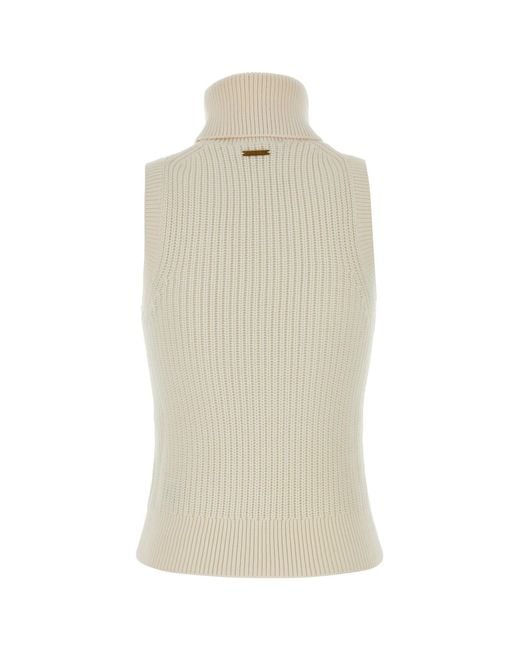 MICHAEL Michael Kors Natural Ivory Wool Blend Vest