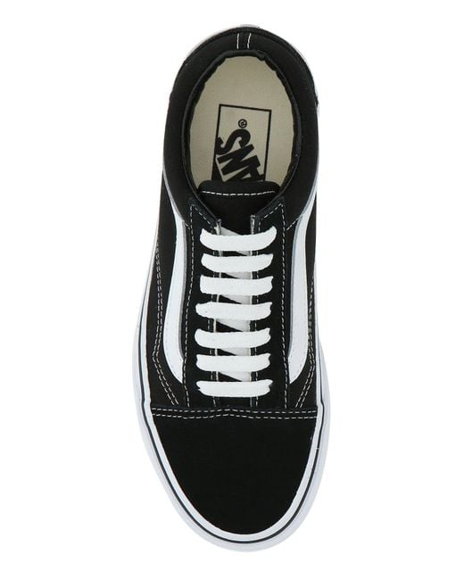 Vans Black Fabric Old Skool Platform Sneakers | Lyst