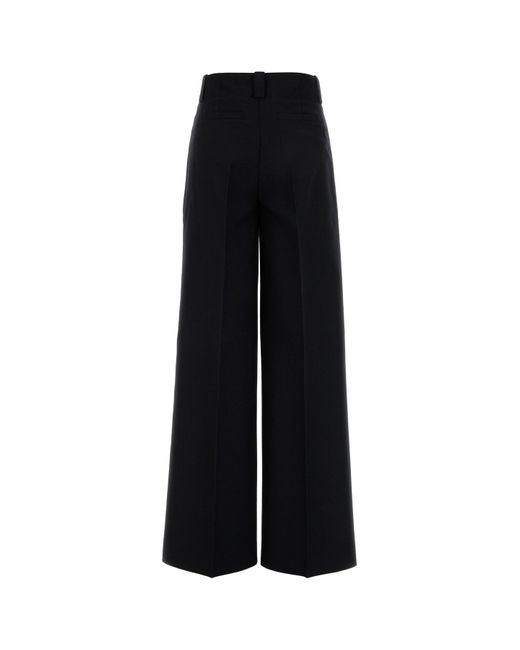 Moncler Black Polyester Blend Palazzo Pant
