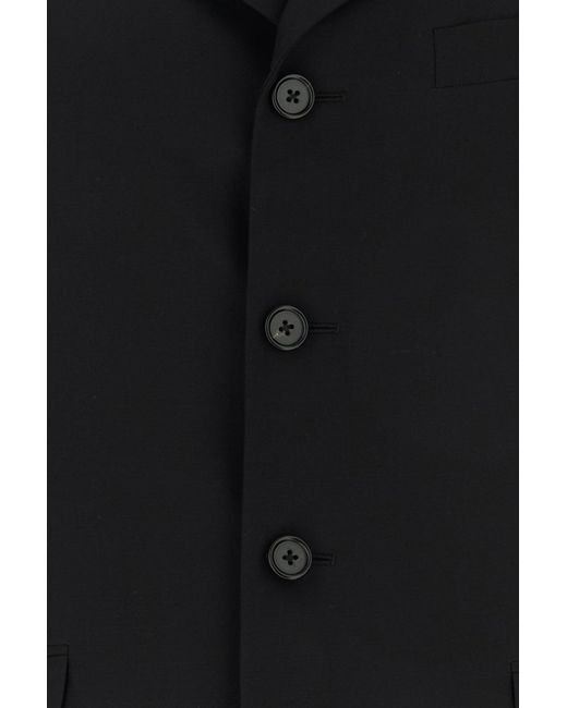 Jil Sander Black Wool Blazer for men