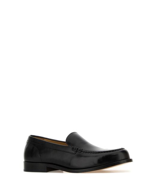 A.P.C. Black Leather Loafers for men