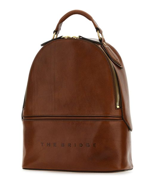 The Bridge Brown Leather Daphne Backpack