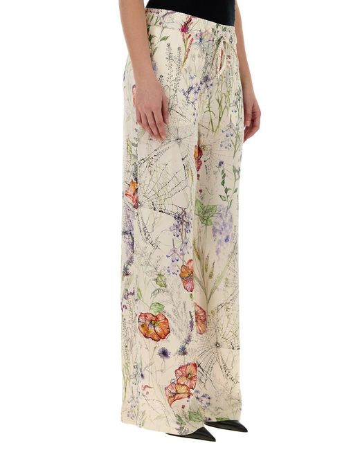 McQueen White Printed Crepe Pyjamas Pant