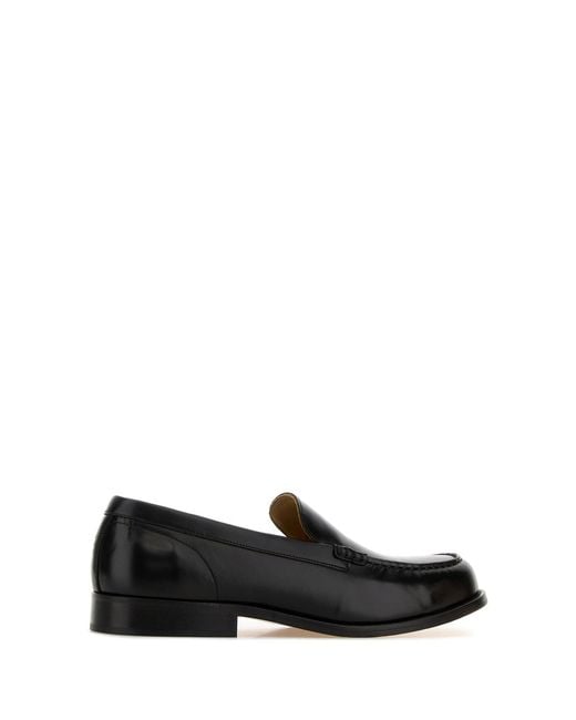 A.P.C. Black Leather Loafers for men