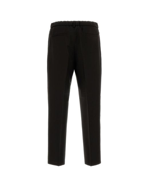 Jil Sander Black Dark Wool Pant for men
