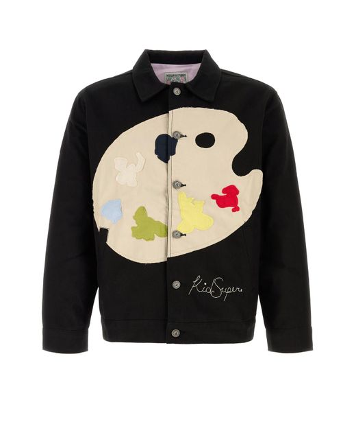 Kidsuper Black Paint Palette Twill Jacket for men