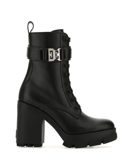 Givenchy Leather Terra Ankle Boots in Black - Lyst