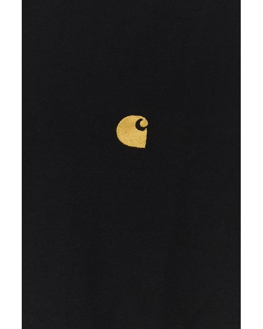L/S Chase T-Shirt in cotone nero di Carhartt in Black da Uomo
