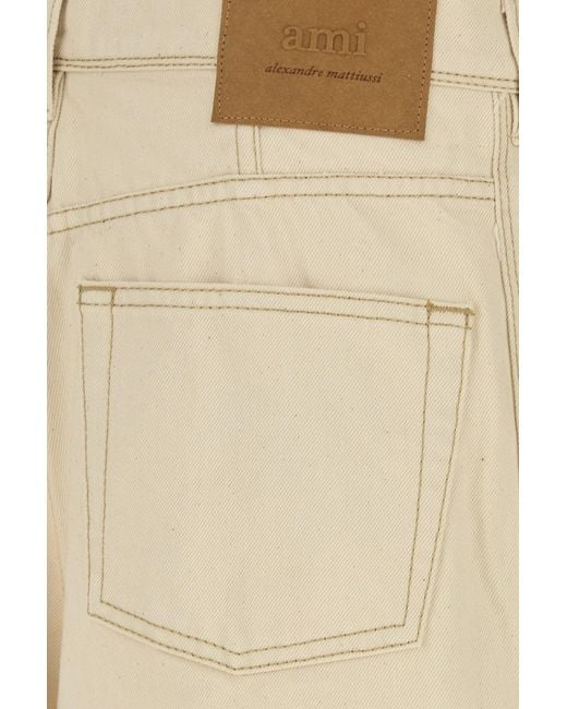 AMI Natural Ivory Denim Wide-leg Jeans for men