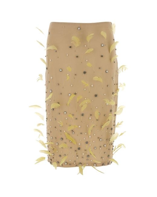 Des Phemmes Natural Skin Pink Crepe Skirt