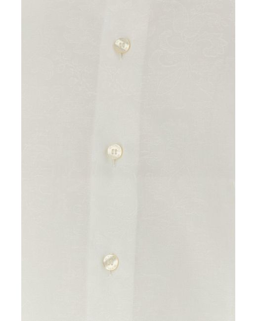 Etro White Jacquard Shirt for men