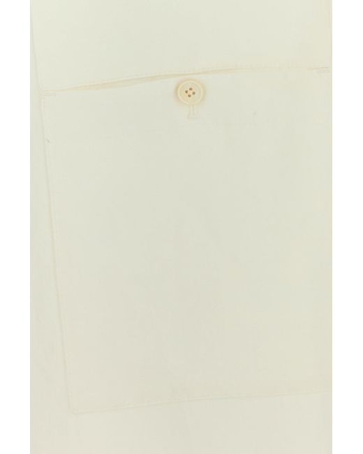 Jil Sander White Linen Cargo Pant for men