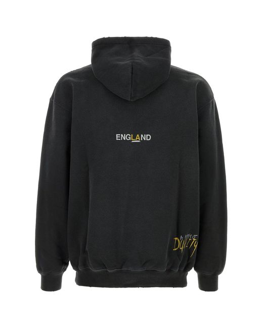 Represent Black Slate Cotton Sweatshirt for men