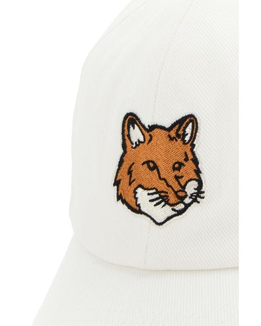 Cappello da baseball in cotone bianco di Maison Kitsuné in White da Uomo