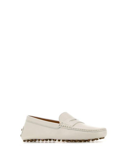 Mocassini in pelle bianca di Tod's in White