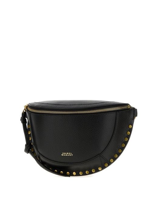 Isabel Marant Black Leather Skano Belt Bag