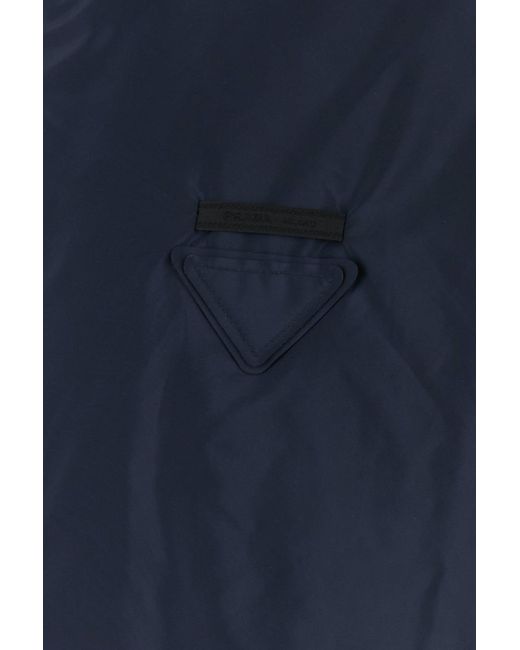 Giubbino imbottito in Re-Nylon blu navy di Prada in Blue da Uomo