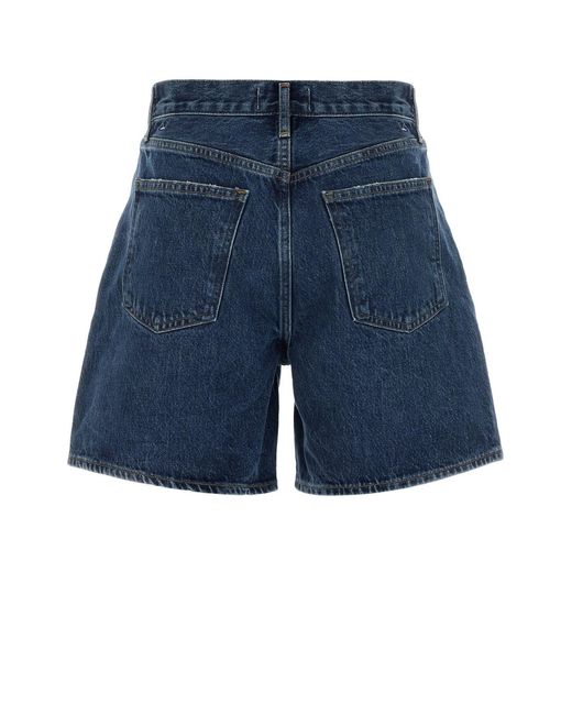 Agolde Blue Denim Dame Shorts